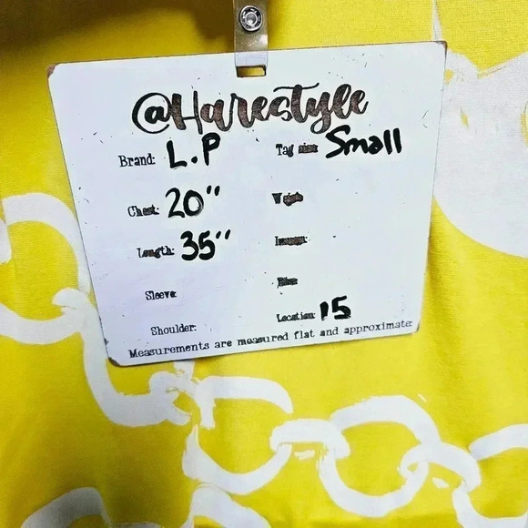 Lilly Pulitzer yellow key chain print dress small - Picture 9 of 10